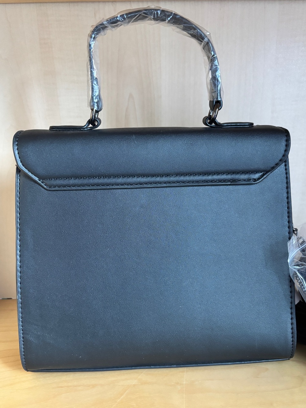 Valentino Orlandi Black Vegan Leather Studded Top-Handle Satchel NWT - Picture 2 of 6